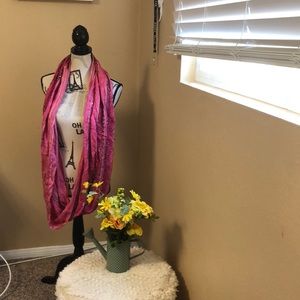 Pink infinity scarf with glitter!